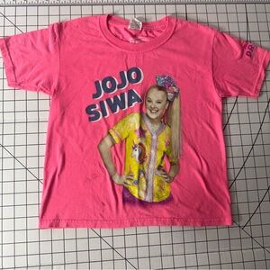 JoJo Siwa Pink Short Sleeve Tee Vibrant Graphic Design‎ girls S